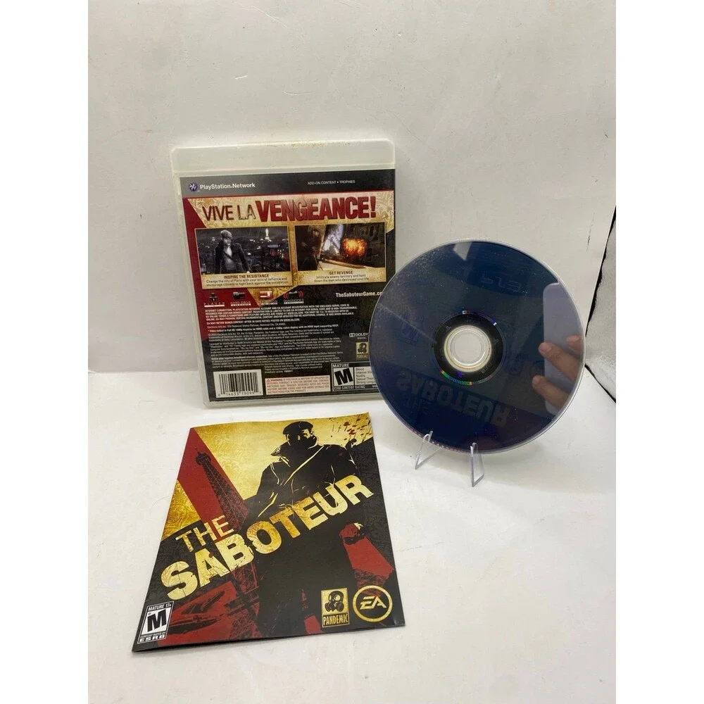 The Saboteur (Sony PlayStation 3, 2009, PS3) Authentic, Complete, Tested/works